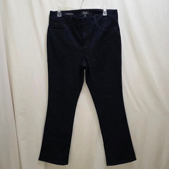 NYDJ High Rise Billie Mini Boot-Cut Jean Lift Tuck Technology, Obsidian Blue, 12 - Picture 1 of 7